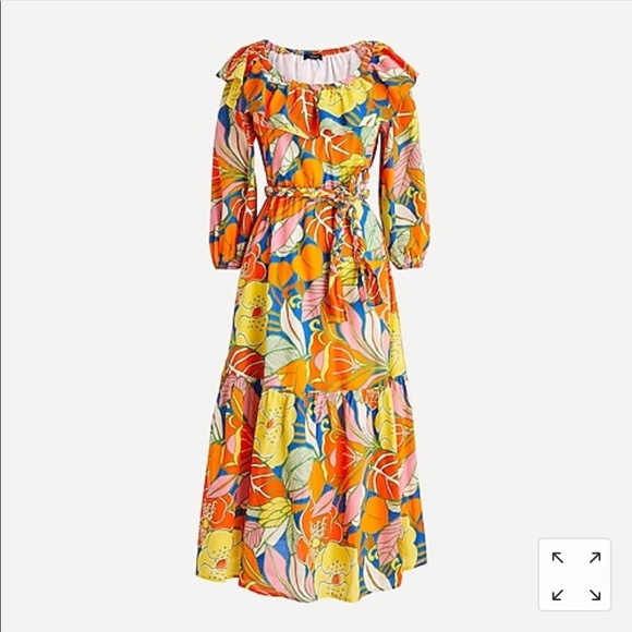 NWT J. Crew belted tropical floral dress 00 - Picture 4 of 14